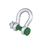 G-4163BG Green Pin Bow Shackles Product Render